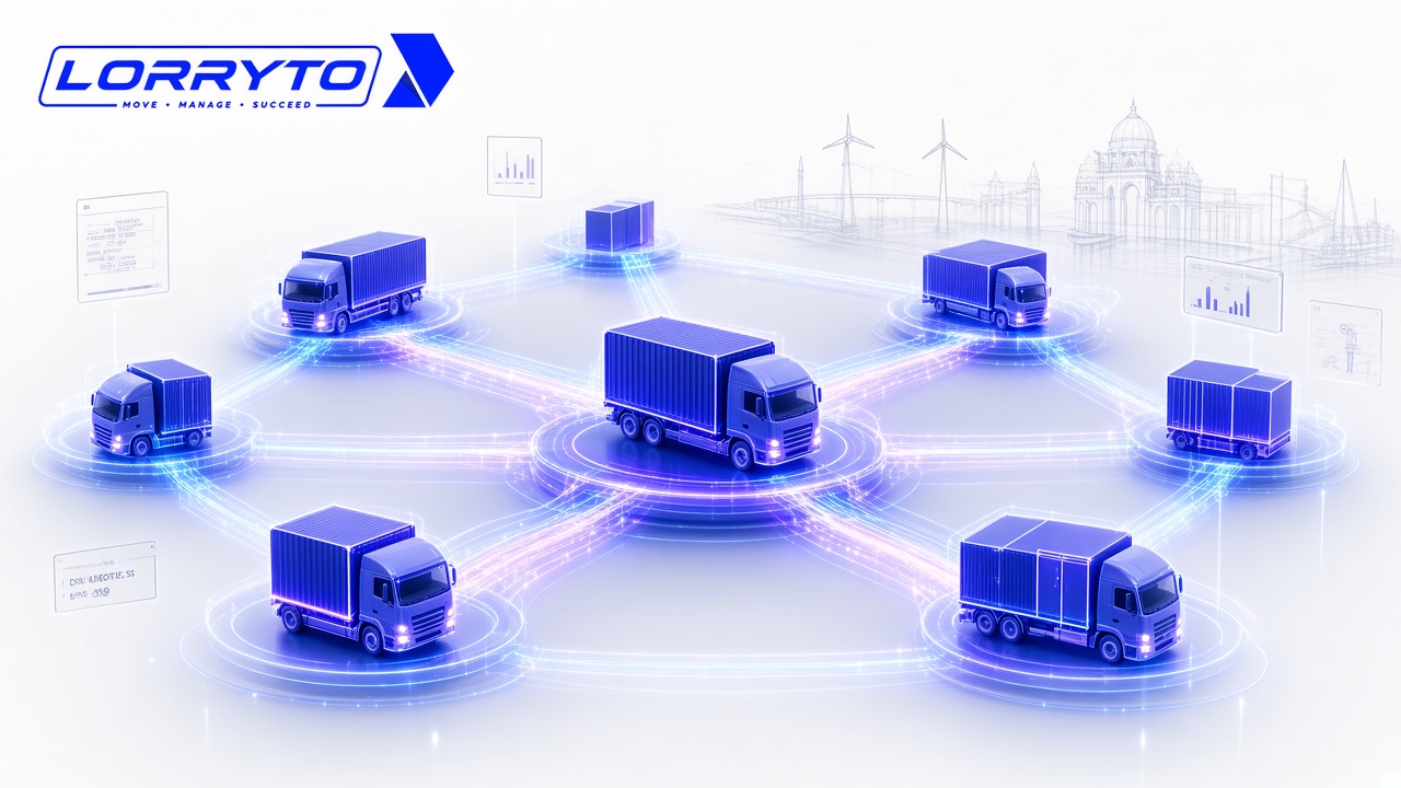 Connected digital logistics systems exchanging data across freight networks