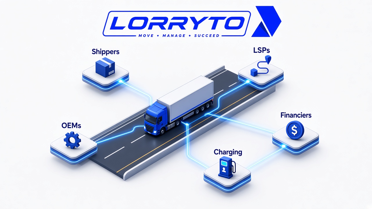 Corridor demand aggregation linking shippers, LSPs, OEMs, charging and financiers